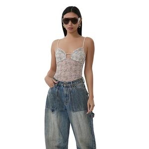 Myra Bodysuit - Lace Plaid - AFRM